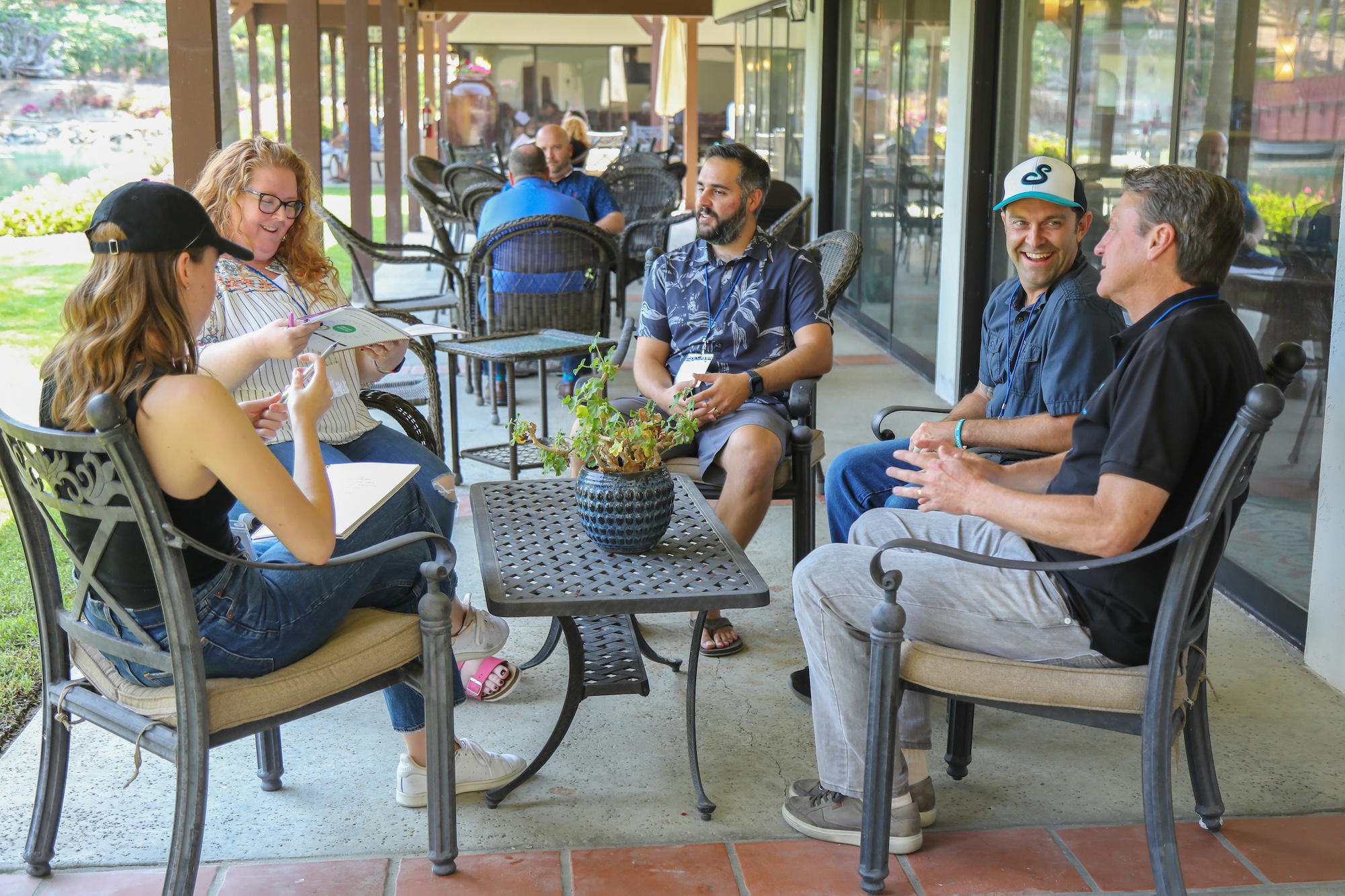 group of people around a table